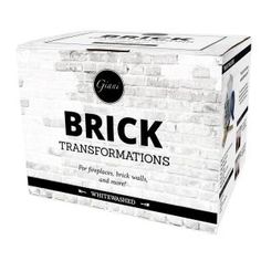 the brick box is white and has black lettering on it, which reads brick translations