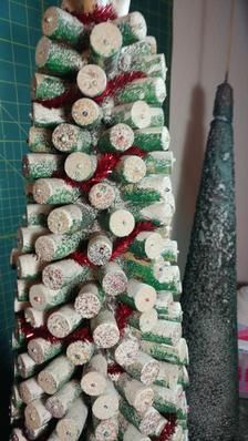 a christmas tree made out of wine corks