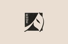 a black and white logo with the word neem on it's left side