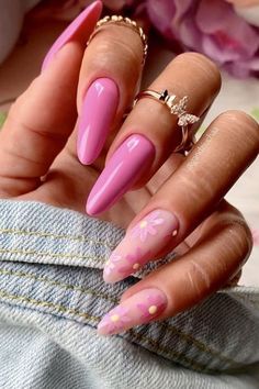 Visit the post for more. Aaliyah Nails, Sleek Nails, Almond Nail Art, Nails Bright, Nails Flower, Nails Pretty, Nice Nails, Brittle Nails, Almond Nails Designs