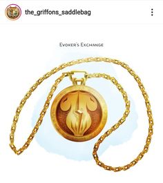 an image of a gold pocket watch on a chain with the caption evokers exchange