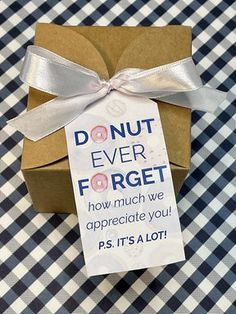 Donut Forget You're Appreciated Thank You Tag Set – PTO Answers Thanks For Your Support Gifts, Church Volunteer Appreciation Gifts, Inexpensive Teacher Appreciation Gifts, Volunteer Appreciation Gifts, Appreciation Gifts Diy, Staff Appreciation Gifts, Small Thank You Gift, Teacher Appreciation Gifts Diy, Marketing Gift