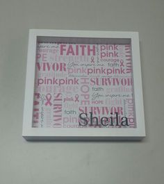 a white box with pink and black words on the inside that says, faith is in different languages