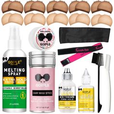 PRICES MAY VARY. Package Included: 1.34 fl oz wig glue + 1 fl oz wig glue remover + 1pc 2fl oz lace melting spray+ 2.7oz hair wax stick flower scent + 1.05 oz edge control wax + pink elastic bands+ hair dual brush + black edge scarf + eyebrow razor + wig caps*20(Light Brown & Dark Brown). Wig Glue: It is safe for use on both poly and lace hair replacement systems and creates an invisible bond after application. This invisible bonding helps to hide your hairline and creates a natural look for you Cosmetic Bonding, Hair Wax Stick, Wig Glue, Edge Brush, Glue Remover, Hair Replacement Systems, Wax Stick, Eyebrow Razor, Edge Scarf