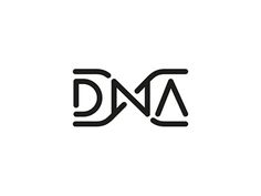 the letter dna is made up of two letters, one in black and white