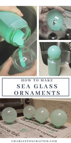 how to make sea glass ornaments in the kitchen with instructions for making them