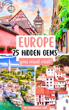 Pinterest pin graphic for hidden gems in Europe Places To Go In Europe, Europe Places, Museum Guide, Travel In Europe, Europe Bucket List, Adventure Travel Explore