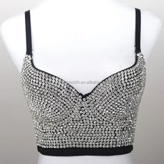 This Circle Rhinestone Chain Bra from Primadons and Donnas is a must-have for any fashionista. The bra is made with rhinestones and features a cut-out style crystal broach in the middle with adjustable chain drape sides. Silver is processed in 1 business day, while gold takes around 10 business days. This stunning piece is perfect for any special occasion or night out. With its unique design and quality craftsmanship, you'll be sure to turn heads. Get your Circle Rhinestone Chain Bra today and m Crystal Rhinestone Necklace For Evening, Body Chain Aesthetic, Chain Aesthetic, Rhinestone Corset, Chains Aesthetic, Rhinestone Bra, Chain Bra, Bodysuit Tops, Bodysuit Jumpsuit