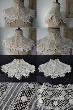 レース付け襟 アンティークショップ Shamekh Bluwi, Necktie Crafts, Amman Jordan, Crochet Collar, Irish Lace Crochet, Irish Lace, An Architect, Beautiful Paper