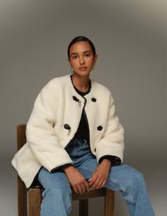 Limited stock available with discounts Free shipping. Additionally, you can order faster delivery. Faux fur coats are available. Shipping within 1-2 days. Chic and warm winter coat in winter season. Eco-fur jacket with a decorative insert made of eco-leather. It has hooks at the front, two external pockets in the seams, and an internal pocket. Jacket with Slimtex insulation for temperatures from +7oC / 44.6oF to -20oC / -4oF. Composition. The faux fur jacket is made from high-quality Japanese sy Teddy Bear Coat, Bear Coat, Fall 24, Coat Winter, Teddy Coat, Camel Coat, Pocket Jacket, Fur Coats, Friday Sale