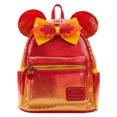 Brand New! Size Is 9”W X 10.5”H X 4.5”D. Disney Fashion, Disney Fall, Fall Ombre, Sequin Backpack, Loungefly Bag, Loungefly Disney, Zipper Charms, Disney Lilo, Disney Stuff