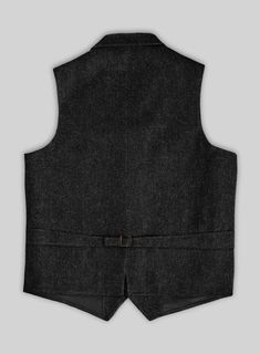 Harris Tweed Royal Charcoal Hunting Vest – StudioSuits Fitted Wool Sweater Vest For Winter, Classic Wool Sweater Vest For Fall, Fitted Tweed Vest For Winter, Fitted Black Tweed Jacket For Winter, Tailored Classic Tweed Vest, Fitted Herringbone Vest For Fall, Fitted Wool Vest For Fall, Fitted Wool Sweater Vest For Fall, Wool Sleeveless Vest For Winter