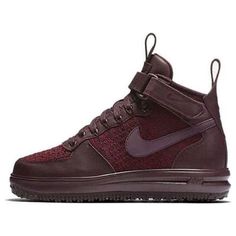 (WMNS) Nike Lunar Force 1 Flyknit Workboot 'Deep Burgundy' 860558-600 (SNKR) Nike Lunar Force, Nike Lunar, Game Collection, Hype Shoes, Alternative Clothing, Deep Burgundy, Stylish Sneakers, Shoe Game, Perfect Pair