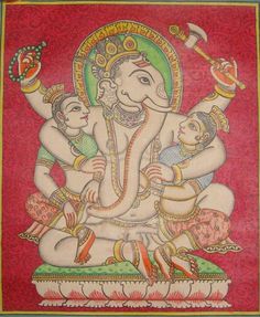 Paris Art Painting, Ganesh Ji Images, Historical Sculptures, Mysore Painting, Ancient Drawings, Ganesh Art Paintings, Bengali Art