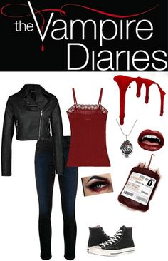 an image of a woman's clothes and accessories in the vampire diaries book cover