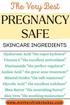 the very best pregnancy safe skincare ingredients Pregnancy Skin Care Products, Skin Care Ingredients, Dry Itchy Skin, Azelaic Acid, Skin Glowing