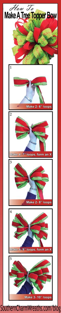 the instructions for how to make a topper bow