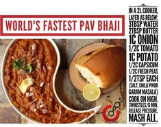 an advertisement for world's fastest pav bhaji