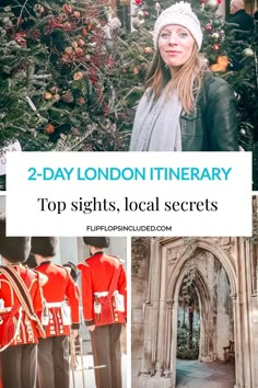 woman with Christmas trees, London guards, church Must Do In London Bucket Lists, London For A Day, 7 Days In London Itinerary, Vacation In London, London 2 Days, What To Do In London Bucket Lists, London 2 Day Itinerary, London Travel Itinerary