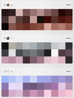 the color palettes are different from each other, but they appear to be different