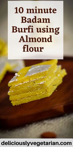 Easy Badam burfi Almond Burfi With Almond Flour, Easy Barfi Recipe, Indian Deserts Sweets, Easy Sweets Recipes Indian, Badam Barfi, Easy Indian Sweets, Homemade Sweets Recipes, Baked Indian Snacks, Indian Sweets Recipes