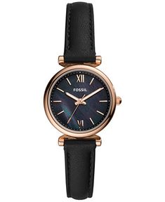 Black Leather Watch, Fossil Watch, Fossil Watches, Analog Watch, Skagen, Women's Watch, Watches Jewelry, Black Watch, Watch Brands