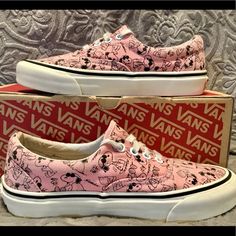 Vguc, These Are The Og Of Peanuts Collaboration Vans Shoes. Baby Pink With Cute Joe Cool Snoopy Print All Wear Shown In Pics Women’s Size 6.5 No Box With Shoes Shoes Joe Cool Snoopy, Snoopy Shoes, Cool Snoopy, Snoopy Print, Vans Limited Edition, Vans Checkerboard Slip On, Checkerboard Vans, Vans Vintage, Vans Sk8 Hi Reissue