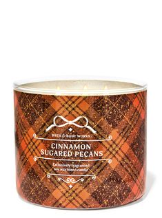 Cinnamon Sugared Pecans 3-Wick Candle Cinnamon Sugar Pecans, Sugared Pecans, Candle Bath, Bath & Body Works, Sweet Candles, Candle Images, 3 Wick Candle, Fragrance Ingredients, Winter Candle