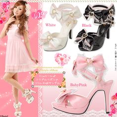 shoes Gyaru Shoes, Pink Nintendo, Kawaii Clothes Goth, Pretty Pink Princess, Kawaii Shoes