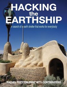 a book cover with an image of a building made out of sand and rocks, in the