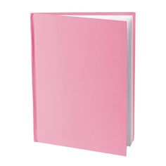 a pink binder on a white background