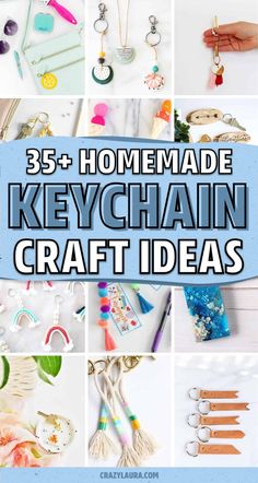 25 homemade keychain craft ideas with text overlay