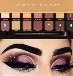 Anastasia Soft Glam, Eyeshadow Palette Looks, Abh Soft Glam, Soft Glam Looks, Eye Makeup Tutorial For Beginners, Natural Eyeshadow Looks, Soft Glam Palette, Flutter Lashes, Everyday Eyeshadow