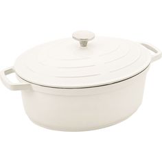 Oval Casserole 32cm Almond | Kitchen & Cookingware Sheffield Steel, Iron Cookware, Cast Iron Cookware, Casserole Dish, British Design, Food Preparation, Home Cooking, Casserole Dishes, Traditional Style