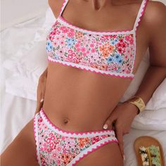 Feel Beautiful And Stylish In Our Swim Collection. Ships In 5-10 Business Days Tags: #Beach #Swimsuit #Bikini #Trianglebikini #Coverup #Vacation #Swim #Sexy #Cute #Bestseller #Poshmark #Sun #Summer #Bikiniset #Set #Trendy Swimsuits For Vacation, White Swimwear For Summer Parties And Vacation, White Swimwear For Summer Parties, Pink Printed Tankini For Summer, Floral Print Tankini For Vacation, Beach Season Floral Print Swimwear, Summer Pink Printed Tankini, Vacation Floral Print Tankini, Pink Tankini For Summer Beach Party