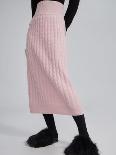 Wool High Waist Knitted Skirt - UARE – ARCANA ARCHIVE Casual Knit Midi Length Bottoms, Chic Long Knit Skirt, Knit Midi Skirt With Lining, Casual Winter Midi Bottoms, Casual Full-length Winter Maxi Skirt, Casual Midi-length Winter Bottoms, Casual Midi-length Bottoms For Winter, Casual Midi Length Bottoms For Winter, Knit Lined Midi Skirt