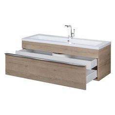 a bathroom vanity with two drawers and a sink