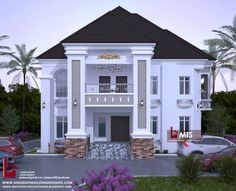 this is an artist's rendering of a two story house