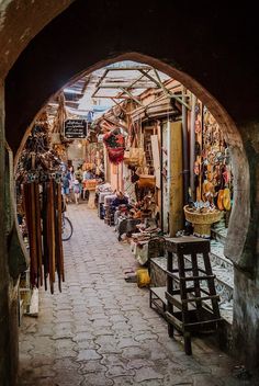 an open market with lots of items on display