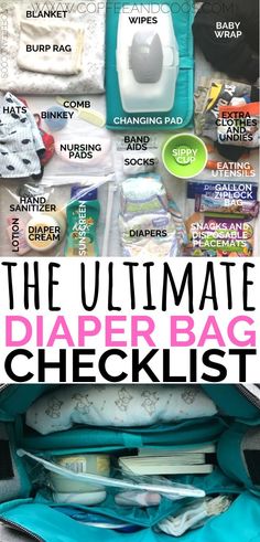 the ultimate diaper bag checklist for moms and dads with free printable instructions