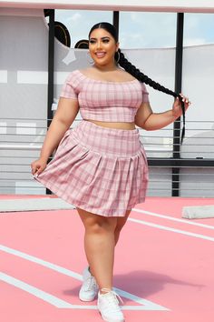 Pink Plus Size, Plus Size Pullover, Short Sleeve Cropped Top, Two Piece Dress, Fashion Street, Piece Dress, Cute Fashion, Boat Neck, Size Clothing