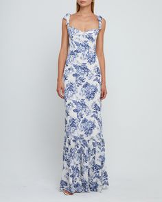 Blue Floral Long Dresses, Blue Floral Formal Dress Long, Blue And White Dresses Formal, Blue And White Floral Bridesmaid Dress, White And Blue Long Dress, Blue And White Floral Dress Long, Blue And White Long Dress, Blue And White Floral Dress Formal, Pale Blue Dress Formal