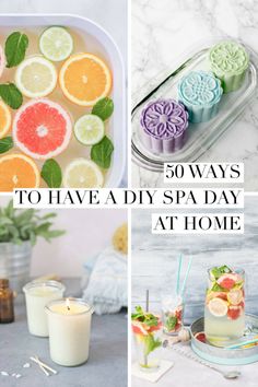 50 Ways to Have a DIY Spa Day at Home - A Thousand Lights Diy Spa Day At Home, Spa Day Party, Spa Weekend