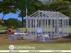 The Sims Resource - Patreon Release - In construction part 1: Construction beams Sims 4 Construction, Pool Chemicals, Work Site, In Construction, Pool Cleaning