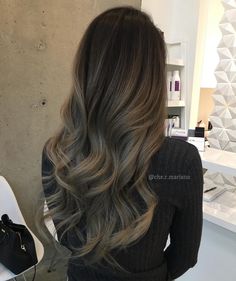 Smokey Brown Balayage Hair, Babylights Brunette, Ash Brunette, Hair Color Flamboyage, Ash Hair Color, Brunette Color