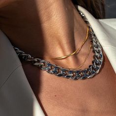 LAST CHANCE - THIS ITEM WILL NOT BE RESTOCKED 18K Gold-Plated Stainless Steel Nickel-Free Lead-Free Hypoallergenic Lobster Clasp 18" Chain Water Resistant Cheap Cable Chain Link Necklace, Necklace Extender, Gold Piece, Silver Chain Necklace, Last Chance, Jewelry Care, Lobster Clasp, My Jewellery, Silver Gold