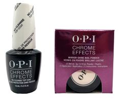 OPI Chrome Effects Pay Me in Rubies Nail Powder + No-Cleanse Top Coat Set NEW Visit our eBay store for great deals! Item Details OPI Chrome Effects 2pcs Set 100% AUTHENTIC and Brand New Set includes 2pcs:  OPI Chrome Effects Nail Powder -PAY ME IN RUBIES 0.10 oz OPI No-Cleanse Top Coat 0.50 oz. Note: LED Lamp is required to cure gel nails. Click here for MORE OPI Chrome Effects Nail Powder Colors Disclaimer Actual colors may vary. This is due to the fact that every computer monitor has a differe Opi Chrome, Polish Words, Up Nails, Coat Set, Mirror Nails, Chrome Powder, Shine Nails, Clear Nail Polish, Nail Powder