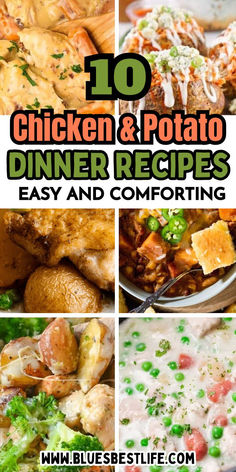 A collection of chicken and potato recipes. Chicken And Potato Recipes, Casseroles With Chicken, Comfort Chicken, Food Dudes, Recipes For Family Dinner, Baked Meals, Potato Casseroles, Chicken Finger, Chicken Boneless Breast Recipes