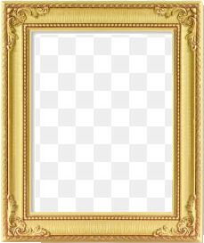 an ornate gold frame with a white background png clipart free for commercial use