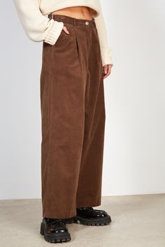 Dark brown cinch waist corduroy trousers_1 Fall Wishlist, Corduroy Trousers, London Free, Buy Now Pay Later, Winter Clothes, Cinched Waist, British Indian, Dark Brown, Buy Now